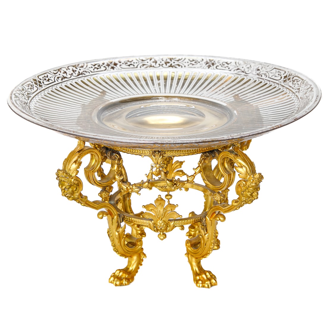 Louis XV Style Glass and Dore Bronze Mounted Centerpiece (1 of 7)