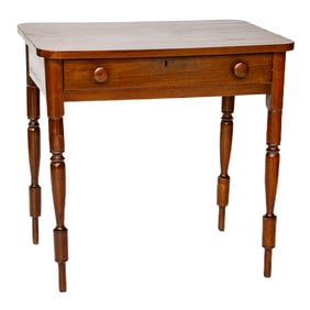 Antique American Walnut Rectangular Side Table