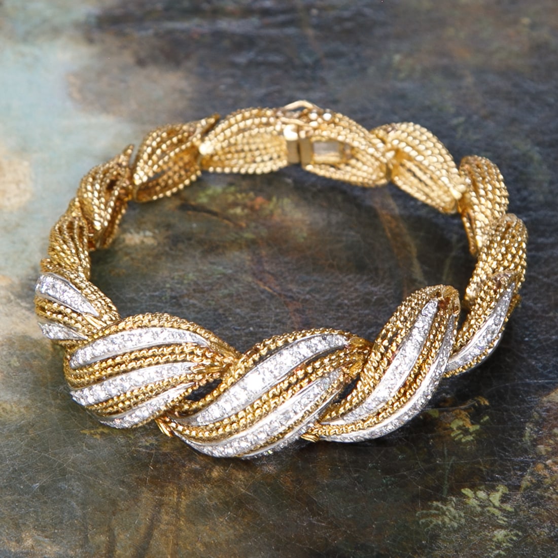 18K Yellow Gold Diamond Bracelet (1 of 6)