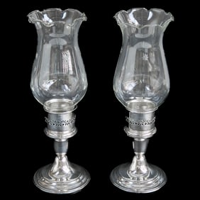 Gorham Sterling Silver Weighted Candle Holders, Pair