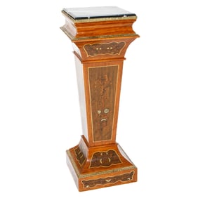 Vintage Louis XV Style Kingswood Inlaid Pedestal