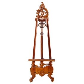 Vintage Carved Wood Indonesian Art Easel