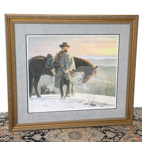 David Wright Limited Edition Historical Print Depicting Escape From Fort Donelson