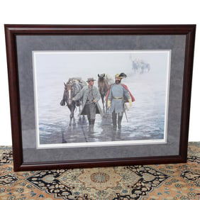 David Wright Limited Edition Historical Print Depicting Stuart and Mosby