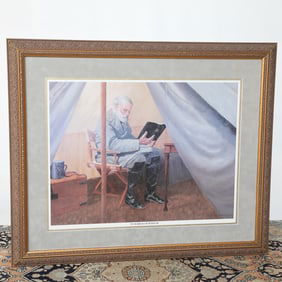 Clyde Heron (1929-1999) Limited Edition Historical Print Depicting In Search of Wisdom