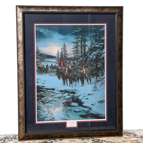 John Paul Strain Limited Edition Historical Print Depicting Snow Moon