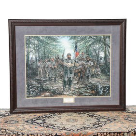 John Paul Strain Limited Edition Historical Print Depicting The Road to Front Royal