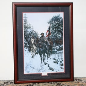 John Paul Strain Limited Edition Historical Print Depicting The Black Knight