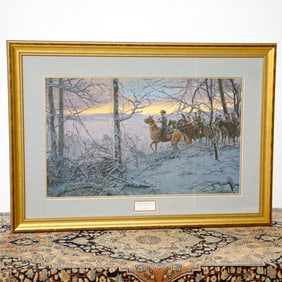 Mort Kunstler Limited Edition Historical Print Depicting While The Enemy Rest