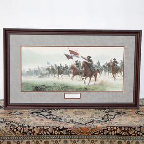 Mort Kunstler Limited Edition Historical Print Depicting The Charge at Trevilian Station