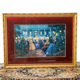 Mort Kunstler Limited Edition Historical Print Depicting Moonlight and Magnolias