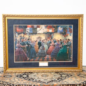 Mort Kunstler Limited Edition Historical Print Depicting Candlelight and Roses