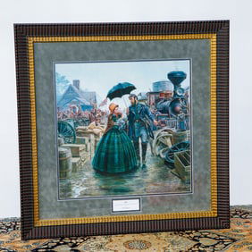 Mort Kunslter Limited Edition Historical Print Depicting Julia, Stonewall Jackson and Family