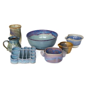 Group of East Tennessee Hand Made Pottery, Seven Pieces Total