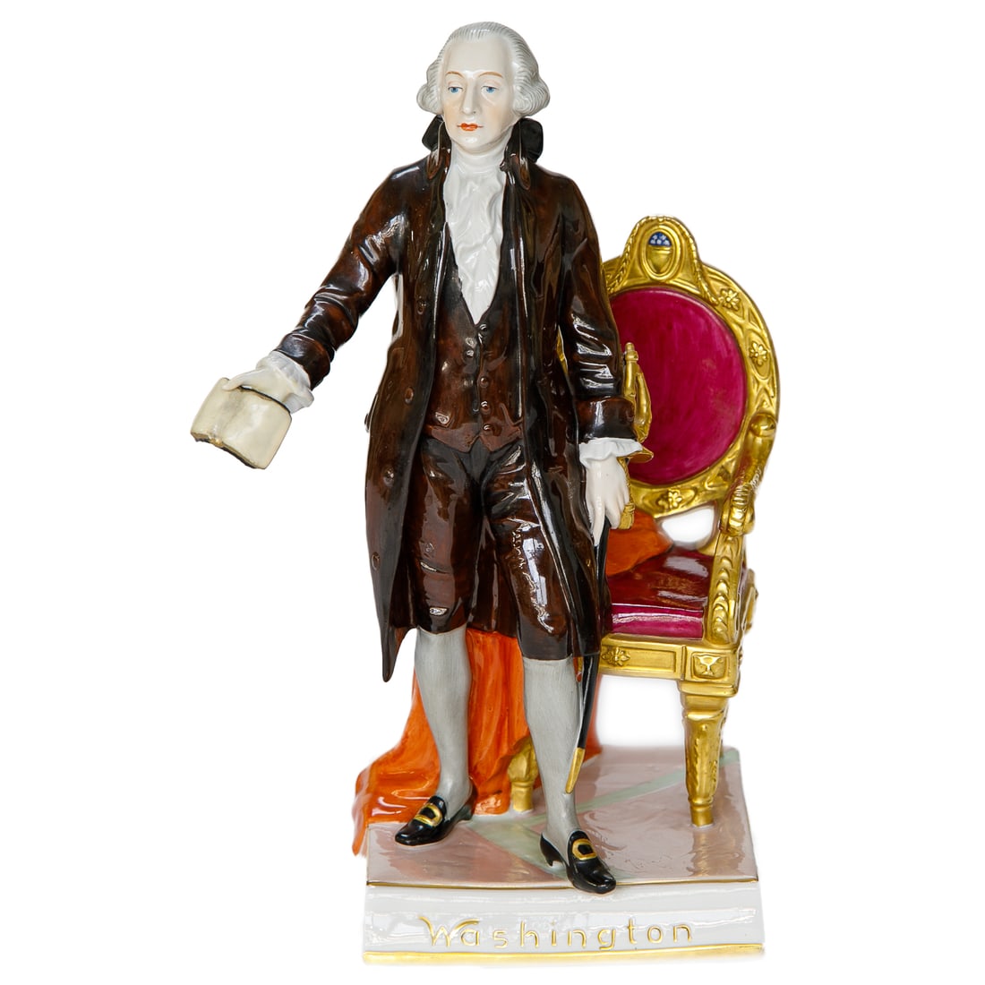 German Porcelain Figure of George Washington (1 of 8)