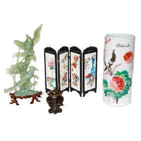 Collection of Oriental Decorative Items, Four Total