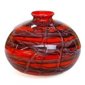 Vintage Czech Bohemian Art Glass Vase