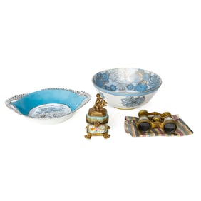 Group of Decorative Cabinet/Table Top Items, Four Total