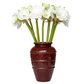 Merlot Color Glazed Pottery Vase
