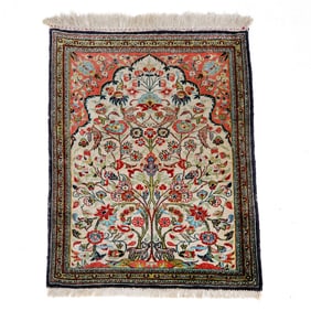 2' X 2'7" Silk Oriental Rug
