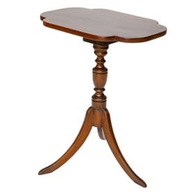 Vintage Walnut Tilt Top Side Table
