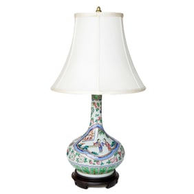 Vintage Oriental Porcelain Table Lamp