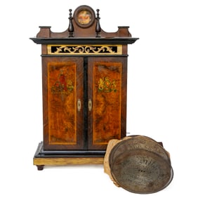 B. H. Abrahams Britannia Double Comb Vertical Disc Wooden Music Box
