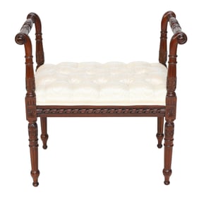 Maitland-Smith Mahogany Stool
