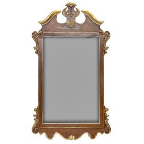 Vintage Discontinued La Barge Italian Georgian Style Walnut Wall Mirror