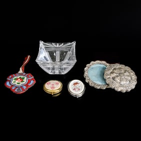 Group of Decorative Table Top Items, Six Pieces Total