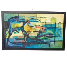 Abstract Scene, Oil on Artist Board