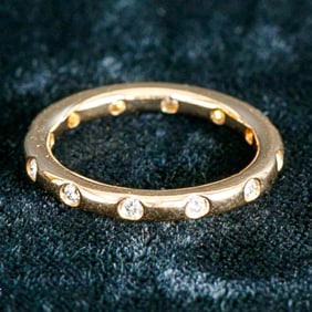 Tiffany & Company Rose Gold Etoile Diamond Ring, Size 7