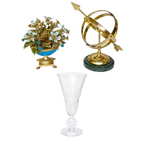 Group of Decorative Table Top Items, Three Total