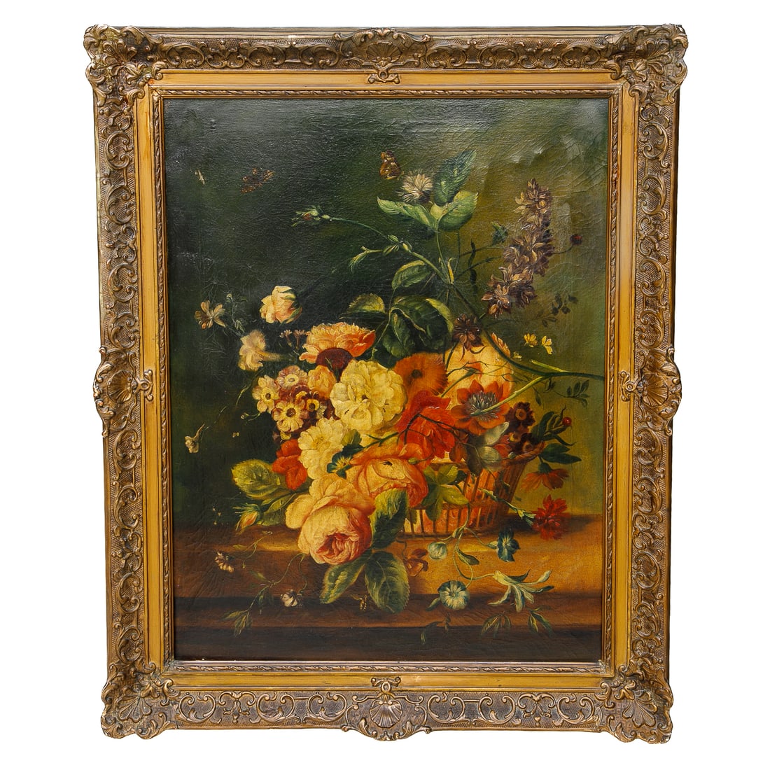 Vintage Floral Still Life, Oil on Canvas (1 of 4)