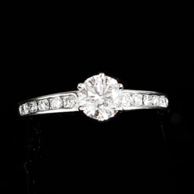 Tiffany & Company Platinum Natural Diamond Engagement Ring, Size 6.25