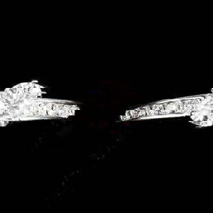 Tiffany & Company Platinum Natural Diamond Engagement Ring, Size 6.25: Tiffany & Company Platinum Natural Diamond Engagement Ring, Size 6.25, Consisting of One Round Brilliant-Cut Diamond Weighing .67 Carats. Diamond is E in Color and VVS-1 in Clarity, Ring Also Contains