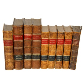 Group of Religious Leather Bound Books, Nine Total