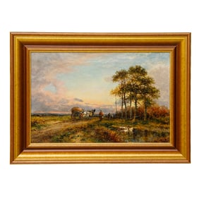 C Brennir (1850-1920) Landscape Scene, Oil on Canvas