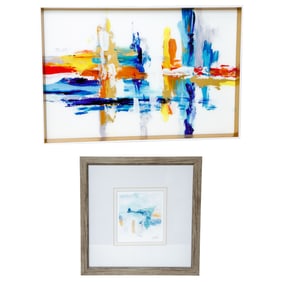 Contemporary Abstract Art, Two Total Pieces