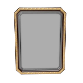 Vintage Uttermost Octagonal Shaped Mahogany Wall Mirror