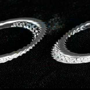 Tiffany & Company Platinum Natural Diamond Eternity Ring, Size 8.5: Tiffany & Company Platinum Natural Diamond Eternity Ring, Size 8.5, Consisting of Thirty (30) Round Brilliant Cut Diamonds Weighing a Total of 1.35 Carats. Diamonds are E in Color and VS in Clarity.