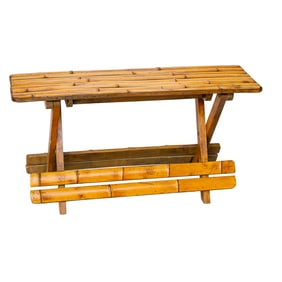 Vintage French Style Bamboo Folding Side Table