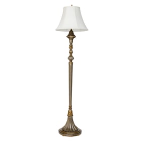 Vintage Italian Made John Richard Silver Finish Floor Lamp