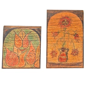 Decorative Wood Blocks, Two Total