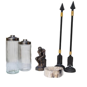 Group of Table Top Accessories, Six Total Items