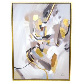 Yasko Contemporary Abstract Scene, Oil on Canvas