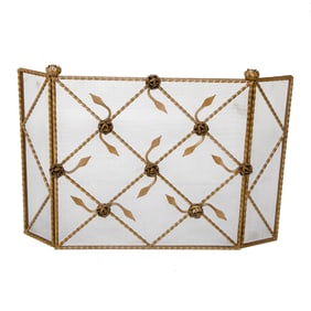Contemporary Metal Fire Screen