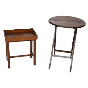 Antique Mahogany Side Tables, Two Total