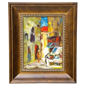 Street Scene, Oil on Canvas