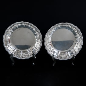 Portuguese Silver Plated Topazio Cashquinha Candy Dishes, Pair